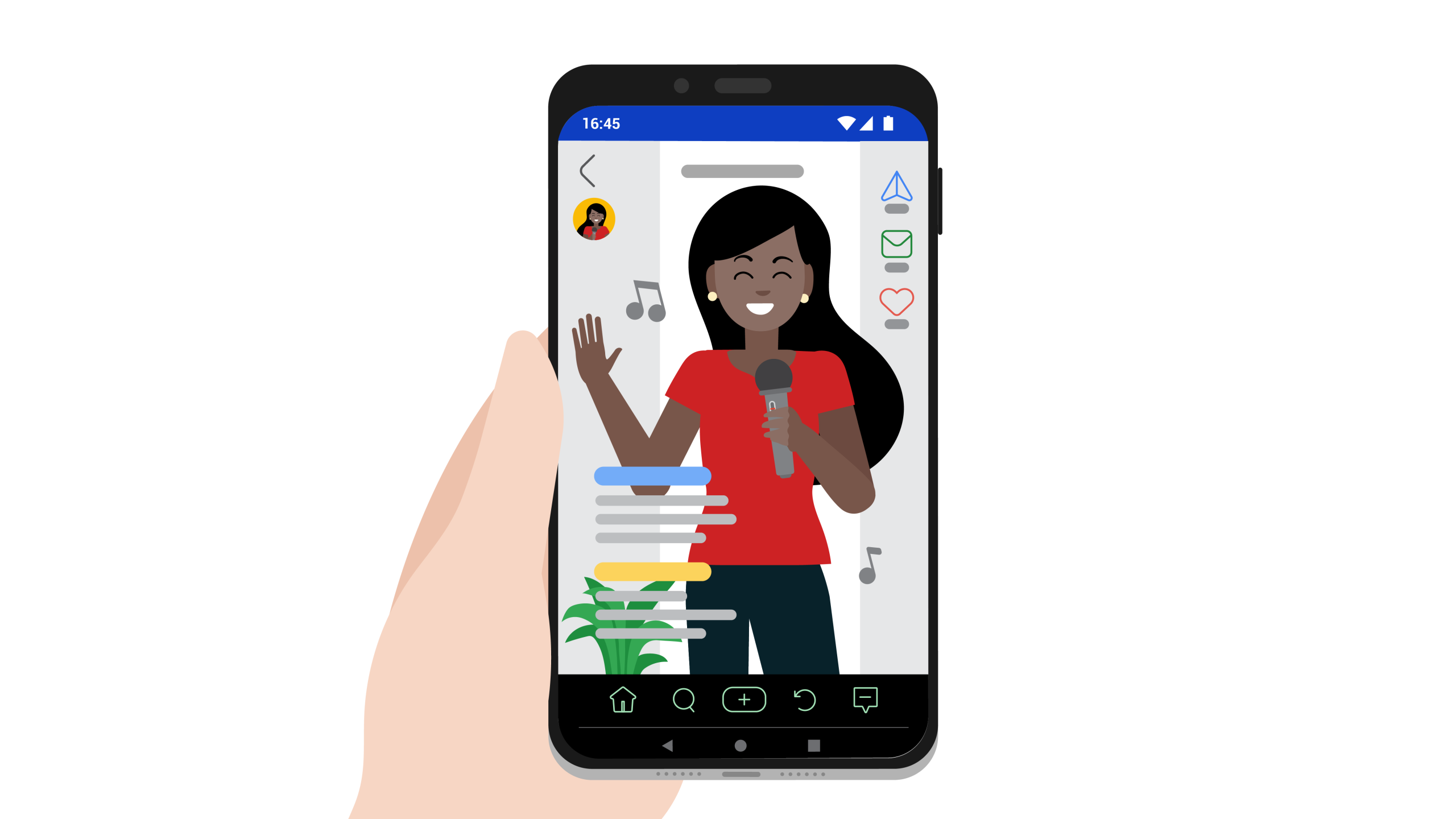 A brand executing a live post on a video sharing platform. 