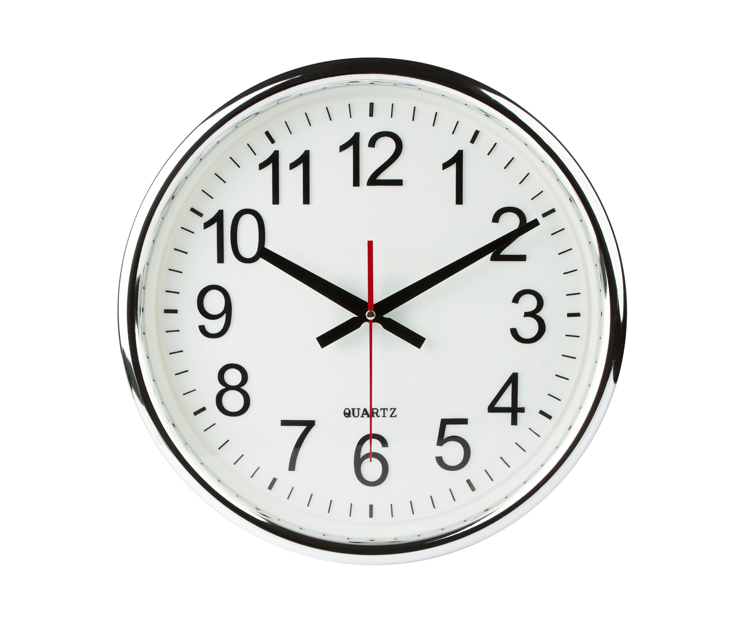 Wall clock with hour, minute, and second hands showing the passage of time.