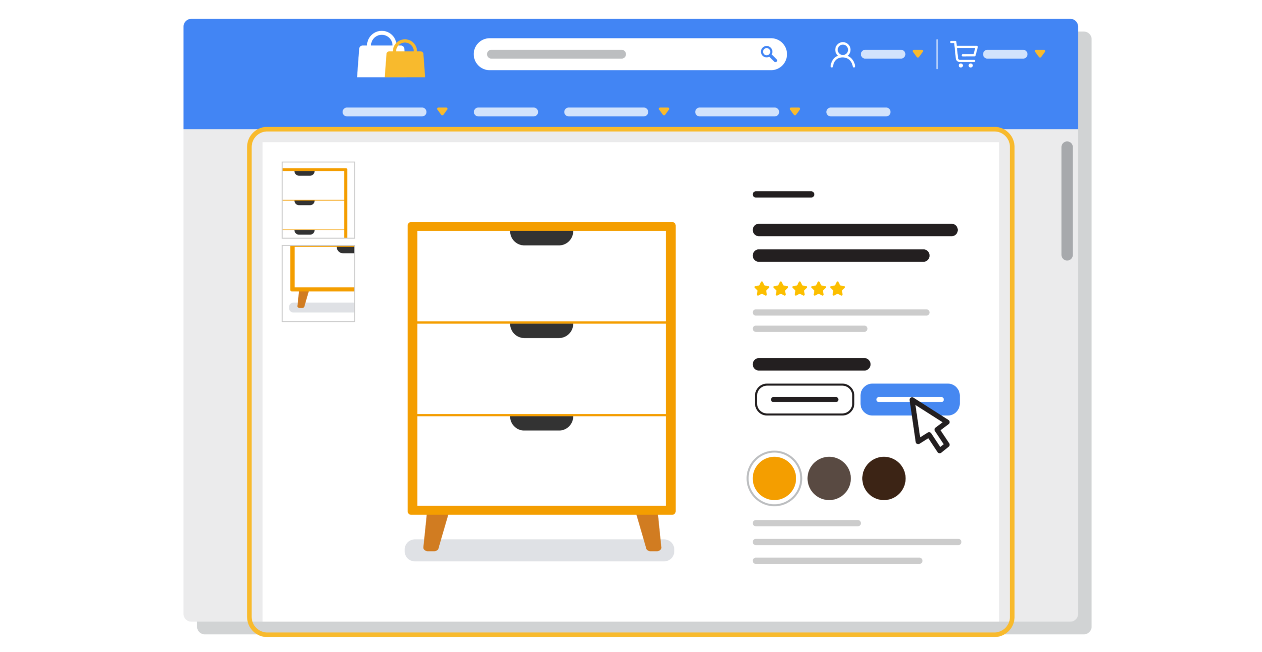 Product detail page for an e-commerce website